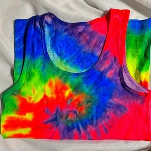 Handmade tie dye tank top